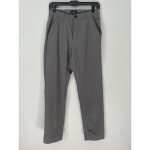 Brooks Brothers Golf Performance Pants Gray 30 X‎ 30 Nylon Spandex Chino Khaki